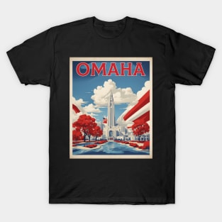 Omaha Nebraska United States of America Tourism Vintage Poster T-Shirt